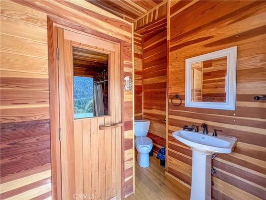 Bathroom, Interior, Wooden Ceilings, Wood Texture Flooring, Wooden Walls