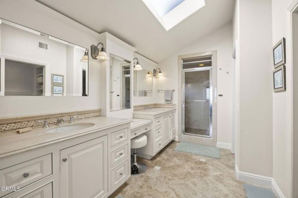 Bathroom, Dual Sink Vanities, Glass Shower, Interior