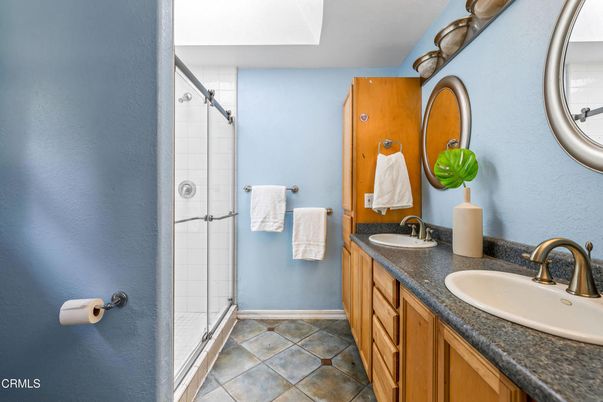 Bathroom, Dual Sink Vanities, Glass Shower, Interior