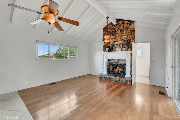Empty room, Fireplace, Interior, Wood Texture Flooring