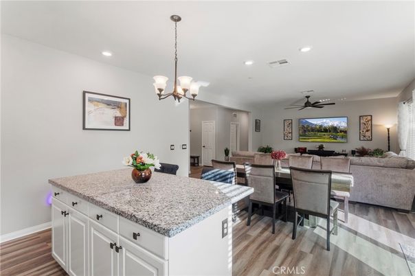 Chandelier, Dining room, Interior, Living room, Pendant Lights, Recessed Lighting, Wood Texture Flooring