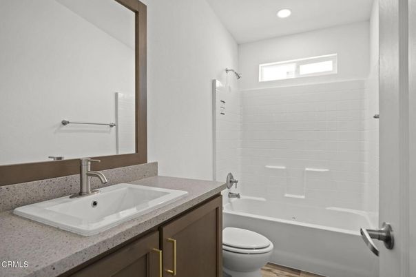 Bathroom, Interior, Recessed Lighting, Wood Texture Flooring