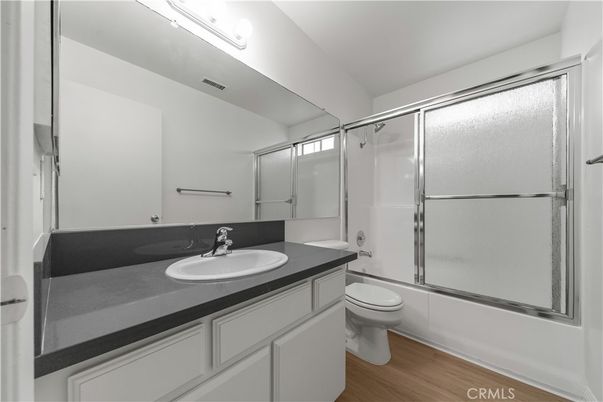 Bathroom, Glass Shower, Interior, Wood Texture Flooring