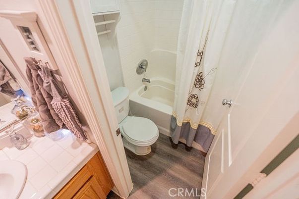 Bathroom, Interior, Tile Countertops, Wood Texture Flooring