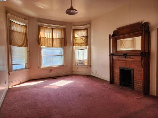 Empty room, Fireplace, Interior