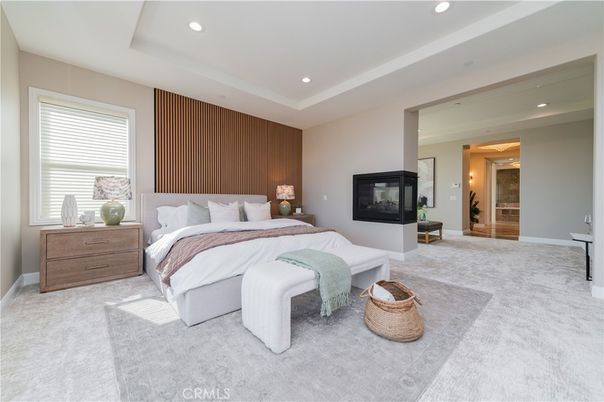 Bedroom, Fireplace, Interior, Recessed Lighting