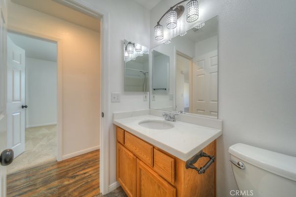 Bathroom, Dual Sink Vanities, Interior, Wood Texture Flooring