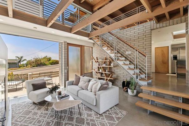 Interior, Living room, Stone Walls, Wooden Beams