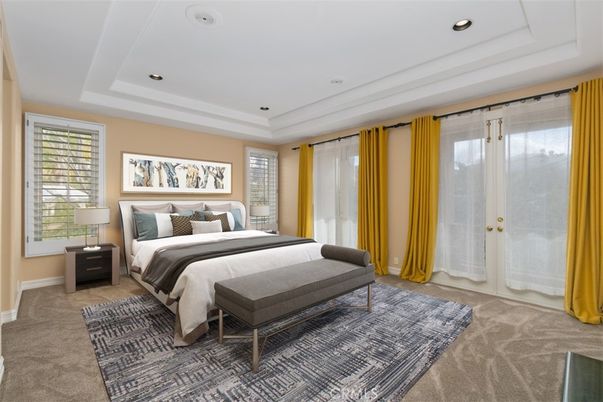 Bedroom, Interior, Recessed Lighting