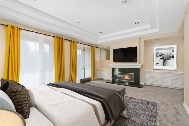 Bedroom, Fireplace, Interior, Recessed Lighting