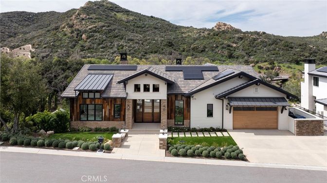 Attached, Exterior, Facade, Solar Panels, Farmhouse