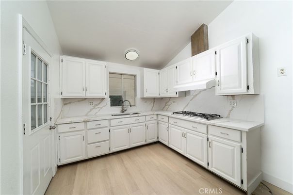 Interior, Kitchen, Marble Walls, Wood Texture Flooring