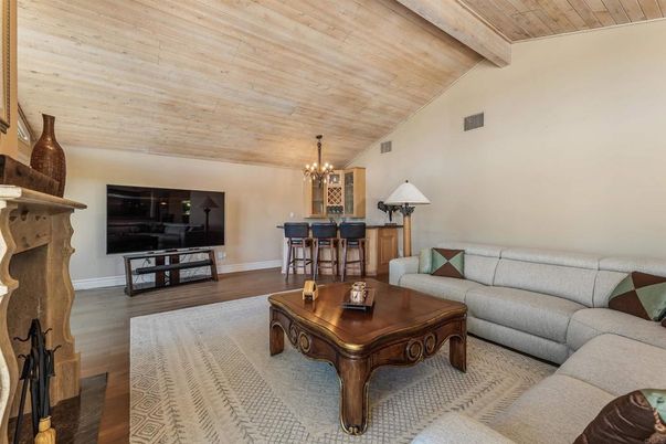 Chandelier, Interior, Living room, Wooden Beams, Wooden Ceilings, Wood Texture Flooring