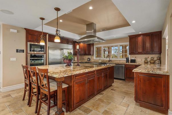 Interior, Kitchen, Pendant Lights, Recessed Lighting, Stainless Steel Appliances