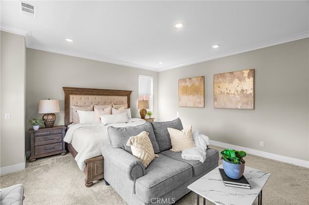 Bedroom, Interior, Recessed Lighting