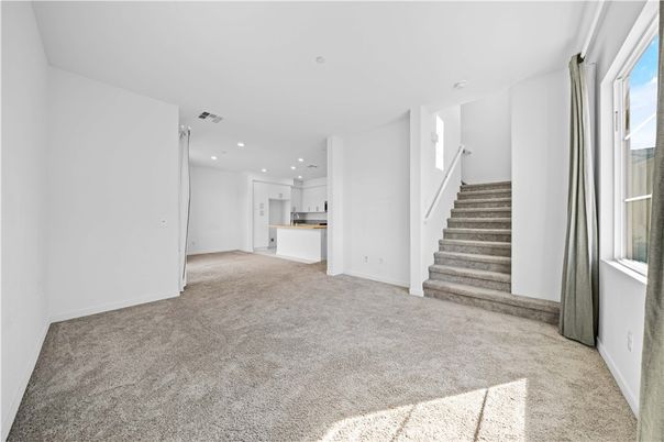 Empty room, Interior, Kitchen, Pendant Lights, Recessed Lighting