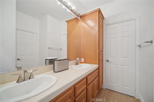 Bathroom, Dual Sink Vanities, Interior, Tile Countertops