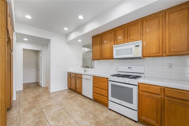 Interior, Kitchen, Recessed Lighting, Tile Countertops