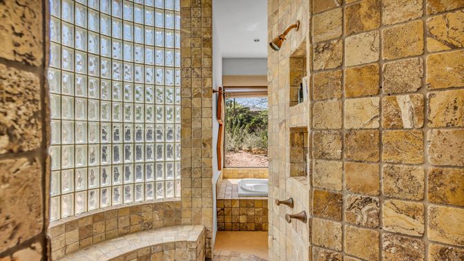 Bathroom, Interior, Stone Walls
