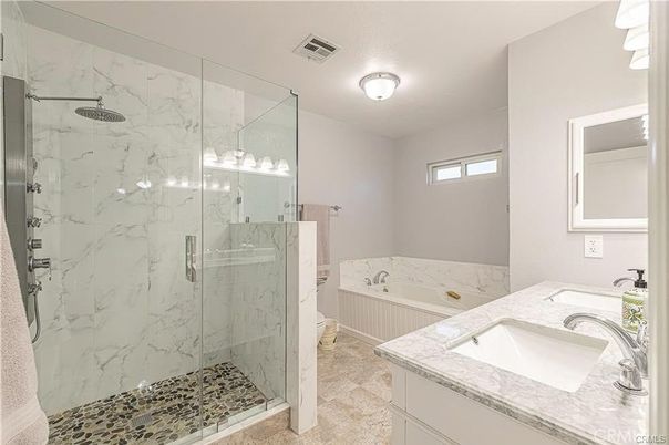 Bathroom, Glass Shower, Interior, Marble Walls