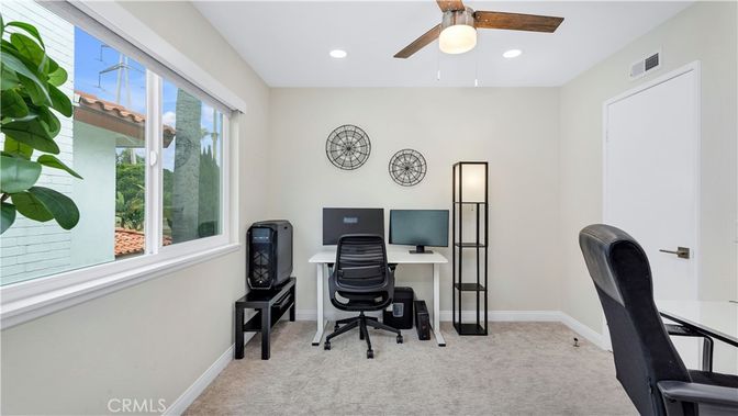 Home Office, Interior, Recessed Lighting