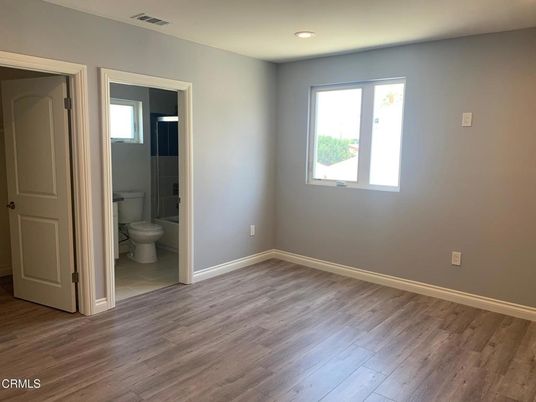 Bathroom, Empty room, Interior, Recessed Lighting, Wood Texture Flooring