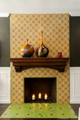Fireplace, Interior, Wood Texture Flooring