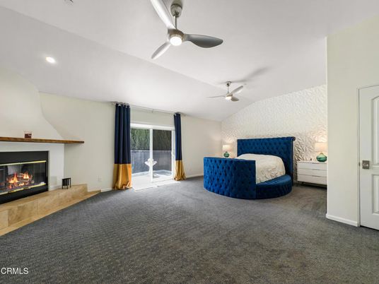 Bedroom, Fireplace, Interior, Recessed Lighting