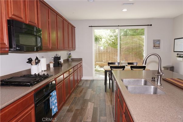 Dining room, Interior, Kitchen, Recessed Lighting, Wood Texture Flooring
