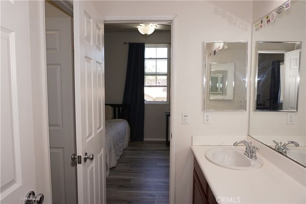 Bathroom, Dual Sink Vanities, Interior, Wood Texture Flooring