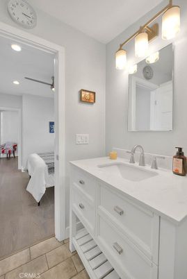 Bathroom, Bedroom, Interior, Recessed Lighting, Wood Texture Flooring