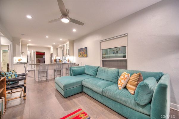Interior, Kitchen, Living room, Recessed Lighting, Wood Texture Flooring