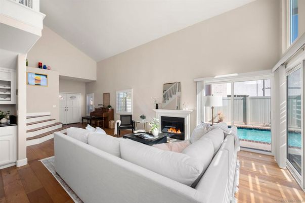 Fireplace, Interior, Living room, Piano, Wood Texture Flooring