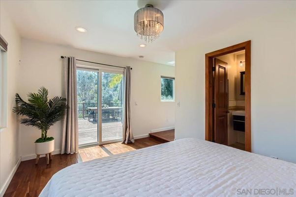 Bedroom, Chandelier, Interior, Recessed Lighting, Wood Texture Flooring