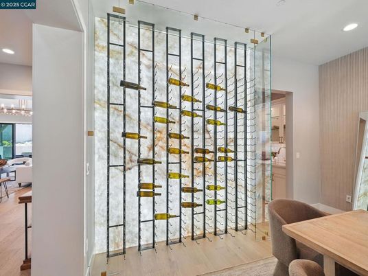 Interior, Recessed Lighting, Wine Storage, Wood Texture Flooring