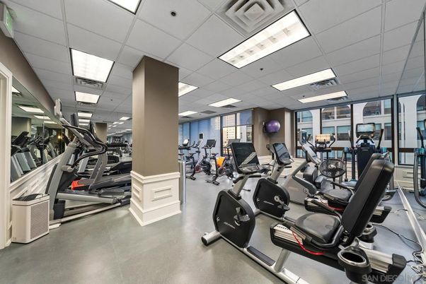 Fitness Equipment, Gym, Interior, Recessed Lighting