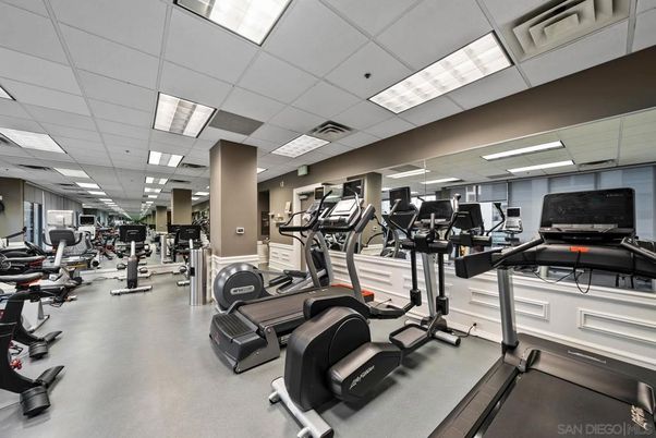 Fitness Equipment, Gym, Interior, Recessed Lighting