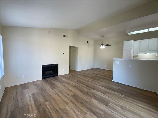 Empty room, Fireplace, Interior, Wood Texture Flooring