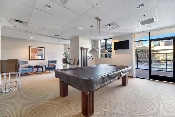 Billiard Table, Game Room, Interior, Pendant Lights, Recessed Lighting