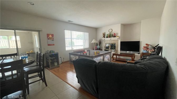 Dining room, Fireplace, Interior, Living room, Wood Texture Flooring