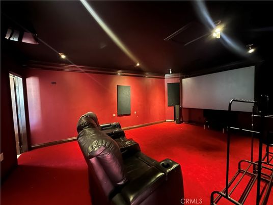 Home Theatre Room, Interior, Projection Screen, Recessed Lighting, Theatre Room