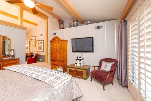 Bedroom, Interior, Wooden Beams