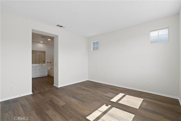 Bathroom, Empty room, Interior, Recessed Lighting, Wood Texture Flooring