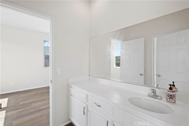 Bathroom, Dual Sink Vanities, Interior, Wood Texture Flooring