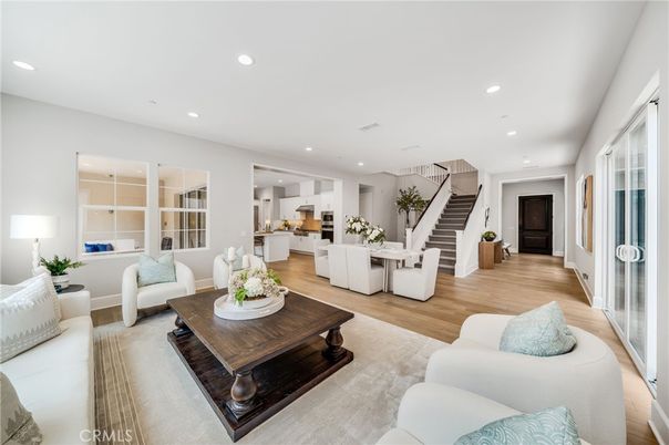 Dining room, Interior, Kitchen, Living room, Pendant Lights, Recessed Lighting, Wood Texture Flooring