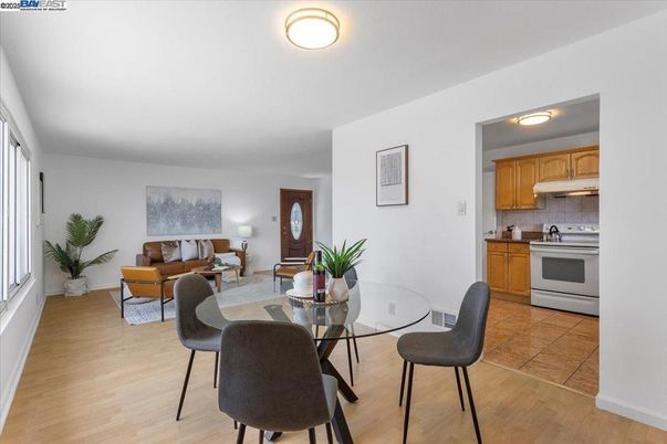 Dining room, Interior, Kitchen, Living room, Wood Texture Flooring