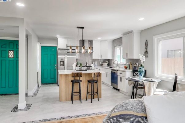 Interior, Kitchen, Pendant Lights, Recessed Lighting, Stainless Steel Appliances