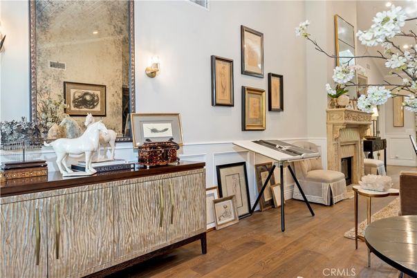 Fireplace, Interior, Wood Texture Flooring