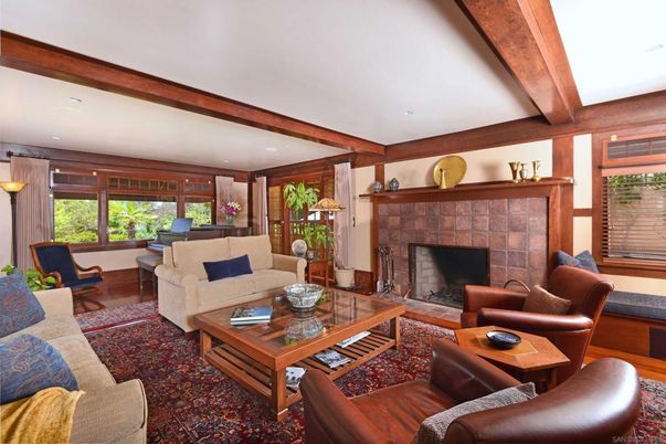 Fireplace, Interior, Living room, Recessed Lighting, Wooden Beams, Wood Texture Flooring