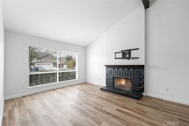 Empty room, Fireplace, Interior, Wood Texture Flooring